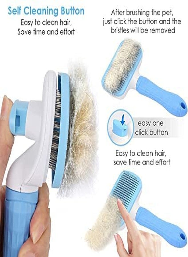 Hidak فرشاة تنظيف وتزيين الحيوانات الأليفة من هيداك، فرشاة تنظيف ذاتية للشعر للكلاب والقطط، فرشاة مشط لإزالة الشعر المتساقط بمقبض، فرشاة شعر للكلاب من فصيلة الراعي الألماني واللابرادور والروت وايلر والجولدن ريتريفر - Image 2